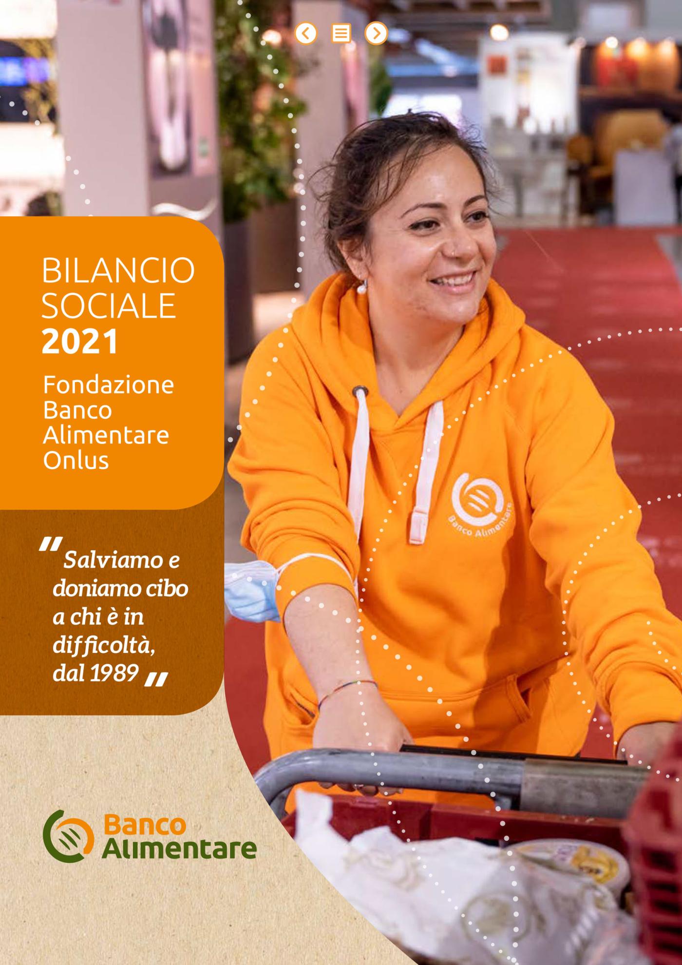 Copertina del Bilancio Sociale 2021